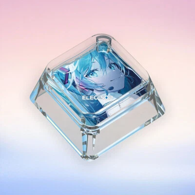 Anime Hatsune Miku Keycaps Translucent Shine Though Keycap for MX Keyboard #04 - Image 1 of 4