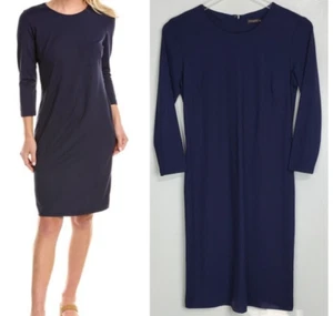 J. McLaughlin 3/4 Sleeve Sofia Dress Navy Catalina Cloth S NWT $220 - Picture 1 of 12