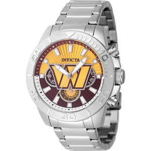 Invicta Men's Watch NFL Washington Commanders Dark Red and Yellow Dial 47947 - Picture 1 of 1