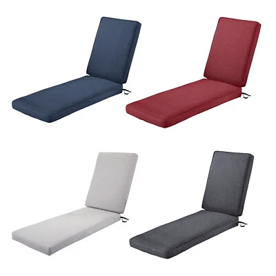 72" 80" Patio Chaise Cushions Chair Lounger Pad Outdoor Water Resistant Fabric - Image 1 of 4