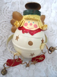 Weihnachtsschmuck - WURRILER METALL ENGEL mit GIRLANDE AUS STERNEN & GLOCKEN - Bild 1 von 2