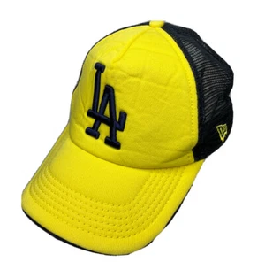 Cappello Vintage Los Angeles Dodgers Nuova Era MLB Maglia Snapback Anni 90 Giallo O/S RARO - Foto 1 di 8