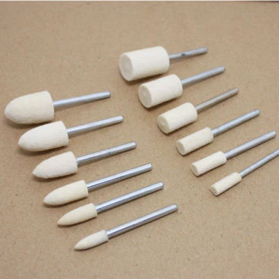5~20Pcs 3mm Shank Cone Felt Wool Polishing Bob Point Burs Rotary Tool — 第 1/4 张图片