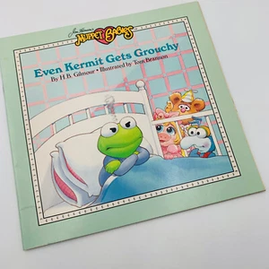Even Kermit Gets Grouchy Vintage Book Muppet Babies Children Muppets 1987 - Afbeelding 1 van 12
