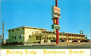 Vintage Motel Postcard Haliday Inn Hawthorne Nevada NV  - Picture 1 of 3