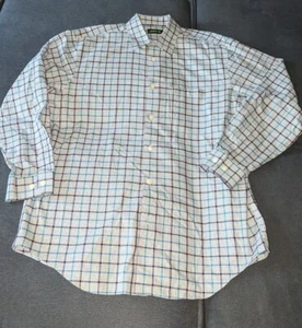 ORVIS MEN'S SHIRT SIZE LARGE BUTTON DOWN SHIRT PLAID DESIGN BLUE - Picture 1 of 4
