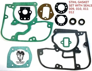 NEW COMPLETE GASKET SET WITH SEALS FITS STIHL 009 010 011 012 SAWS - Picture 1 of 1