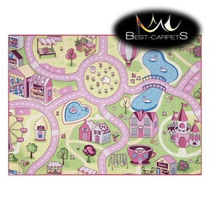 Modern durable 'REBEL ROADS' for children sweet town streets anti-slip pink - Picture 1 of 9