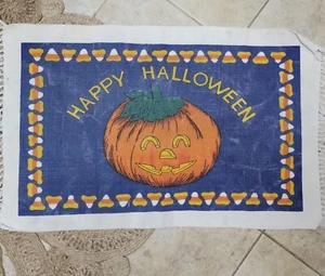 Vintage Jute Happy Halloween Door Mat Rug Decoration 2 x 3 - Picture 1 of 4