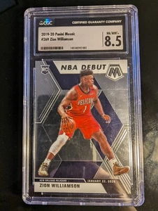 ZION WILLIAMSON 2019-20 PANINI MOSAIC ROOKIE NBA DEBUT PELICANS RC #269 CGC 8.5 - Picture 1 of 2