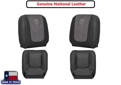 2004 2005 For Dodge Ram 1500 2500 SLT Laramie Dark Gray Leather Seat Covers - Image 1 of 4