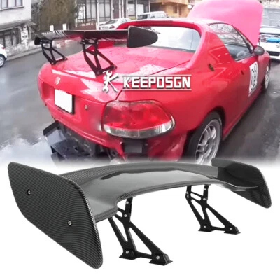For Honda CR-X Civic Del Sol 46" GT-Style Rear Trunk Spoiler Wing CARBON Look - Image 1 of 4