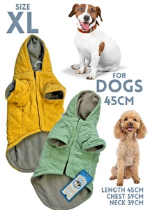 Dog Vest Coat Padded Corduroy Green Pet Jacket XL 45cm New - Picture 1 of 16