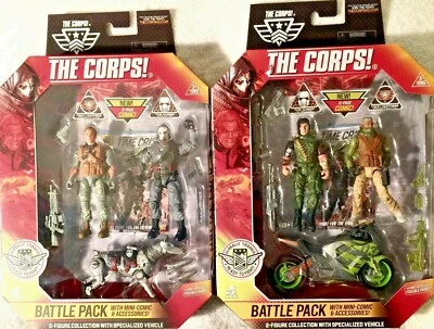 Colección de 2 figuras The Corps Global Fighting Force con vehículo especializado Foto 1 de 4