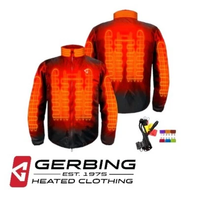 GERBING HEATED JACKET LINER LARGE + 12v Battery Harness   2820-7389, 2120-1392 Foto 1 de 4