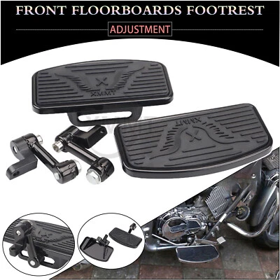 Black Front Floorboard Footboards For Harley Street Tour Glide Dyna Low Rider - Image 1 of 4