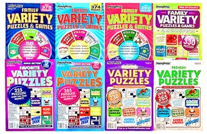 NEW Lot 8 Penny Press Dell VARIETY Family Favorite Solver's Choice Puzzle Books - Picture 1 of 1