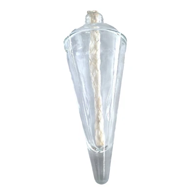 Outdoor Torch Glass Lamp Insert With Wick 21cm Replacement Lamp Garden Decor - Image 1 of 4