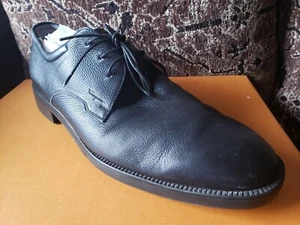 SALVATORE FERRAGAMO Dress Oxford Pebble Black Leather Men 9.5 UK/10.5 US $900.   - Picture 1 of 20