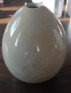 West Elm Egg  Glazed Vase 5"