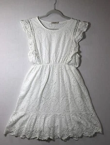 Lungo L'arno Damen besticktes Paisley Design Kleid - Large - weiß - Bild 1 von 9