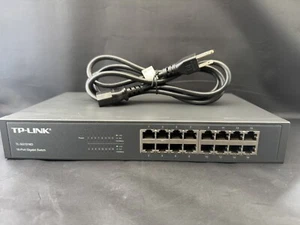 TP-Link TL-SG1016D 16-Port Gigabit Ethernet Switch – Fully Tested w/ Cord - Picture 1 of 9