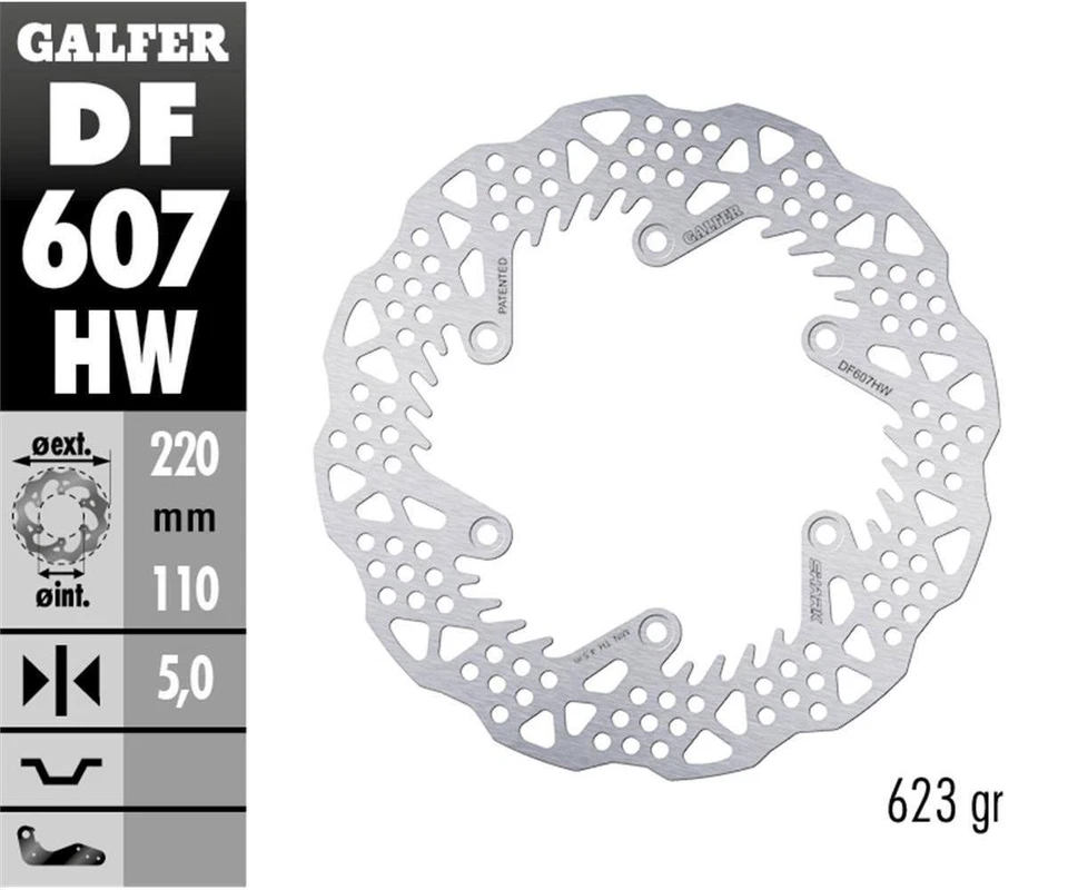 Galfer Rear Brake Disc SHARK FIXED 220X5 KTM 450 RALLY FACTORY REPLICA 2019 2022 - Image 1 of 1