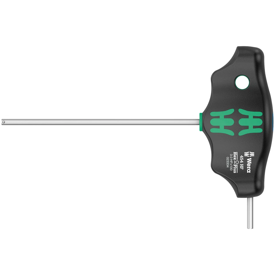 Wera 05023334001 454 HF T-Handle Hexagon Screwdriver Hex-Plus - HF 3 x 100mm - Image 1 of 1