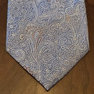 Corbata de cuello Stafford azul hecha a mano 100 % seda para hombre hecha en China Foto 1 de 4