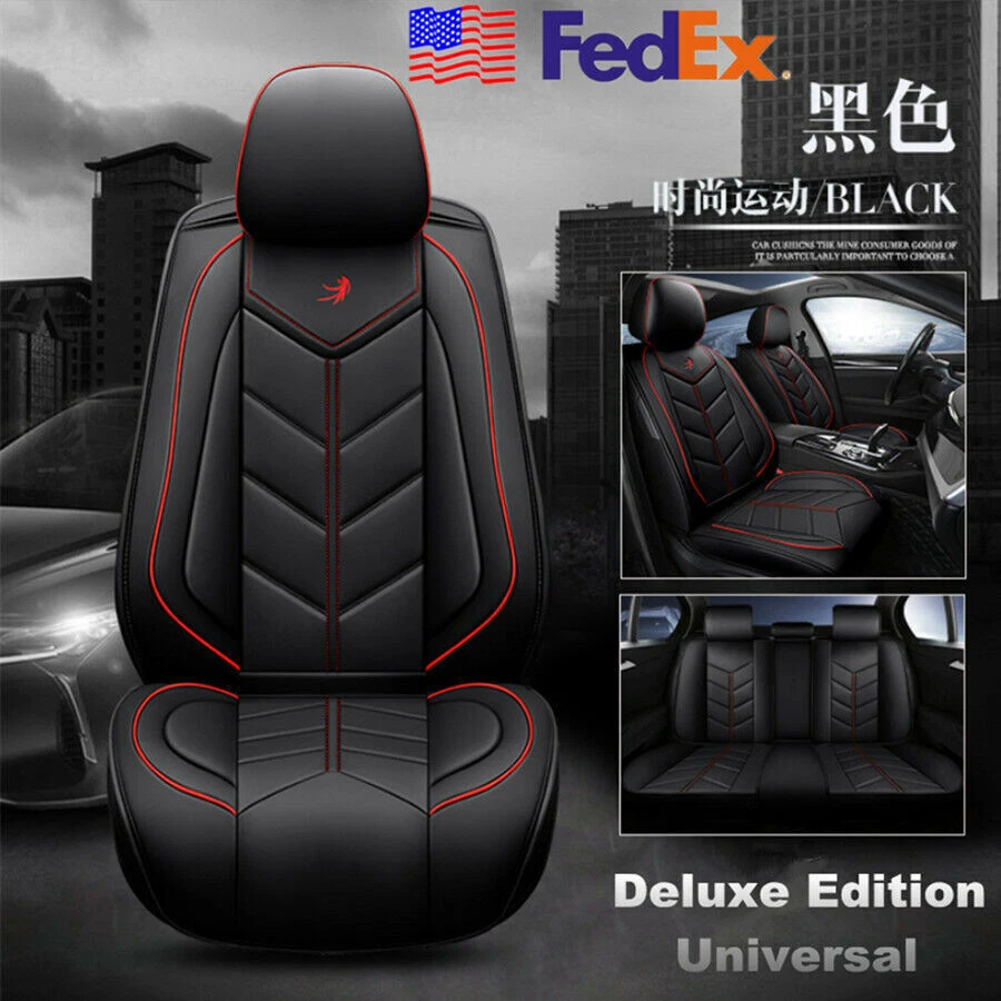 Funda Cojín Asiento Cuero PU Transpirable Coche Edición Deluxe 6D Universal Envío EE. UU. Foto 1 de 4