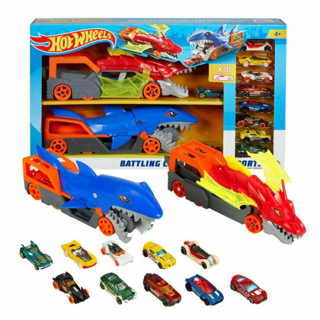Hot Wheels City Battling Creature Transports Set con 10 autos fundidos a presión Foto 1 de 1