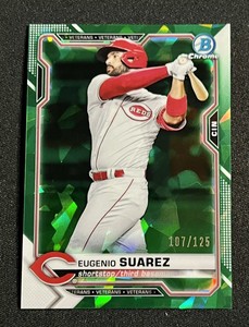2021 Bowman Chrome Sapphire Edition Eugenio Suarez Green Refractor /125 Reds