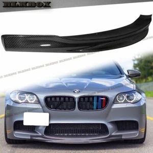 For BMW 12-17 F10 M5 Sedan Stock Bumper RK Look FRP w/Carbon Fiber Front Add Lip - Imagen 1 de 3