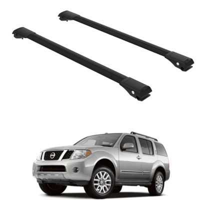 Juego de 2 barras transversales de techo para Nissan X-Trail MK3 desde 2013 negras Foto 1 de 4