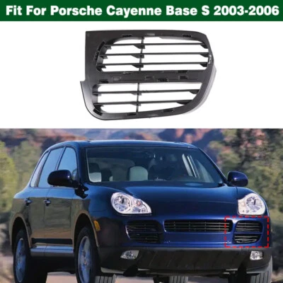 Tampa de grade de para-choque dianteiro esquerdo para Porsche Cayenne Base S 2003-2006 - Imagem 1 de 4
