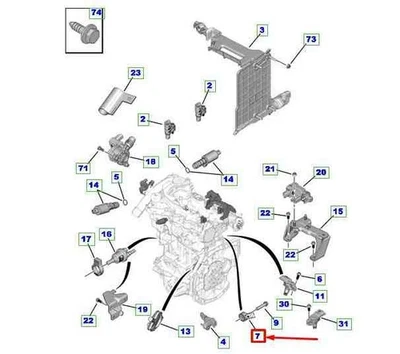 TOYOTA PROACE CITY MPV Motorklopfsensor SU00101118 NEU ORIGINAL - Image 1 of 2