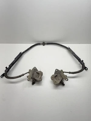 2001 Yamaha Raptor YFM 660 R Front Brake Calipers & Brake Pads Hoses OEM - Image 1 of 4