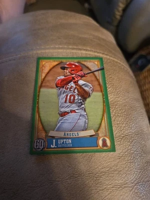 2021 Topps Gypsy Queen #122 Justin Upton Green Card Los Angeles Angels - Image 1 of 2