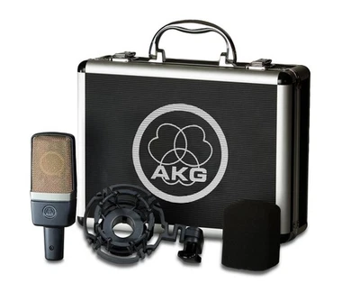 Micrófono condensador de estudio AKG C214 micrófono de grabación con estuche y soporte amortiguador almohadilla de 20 dB Foto 1 de 3