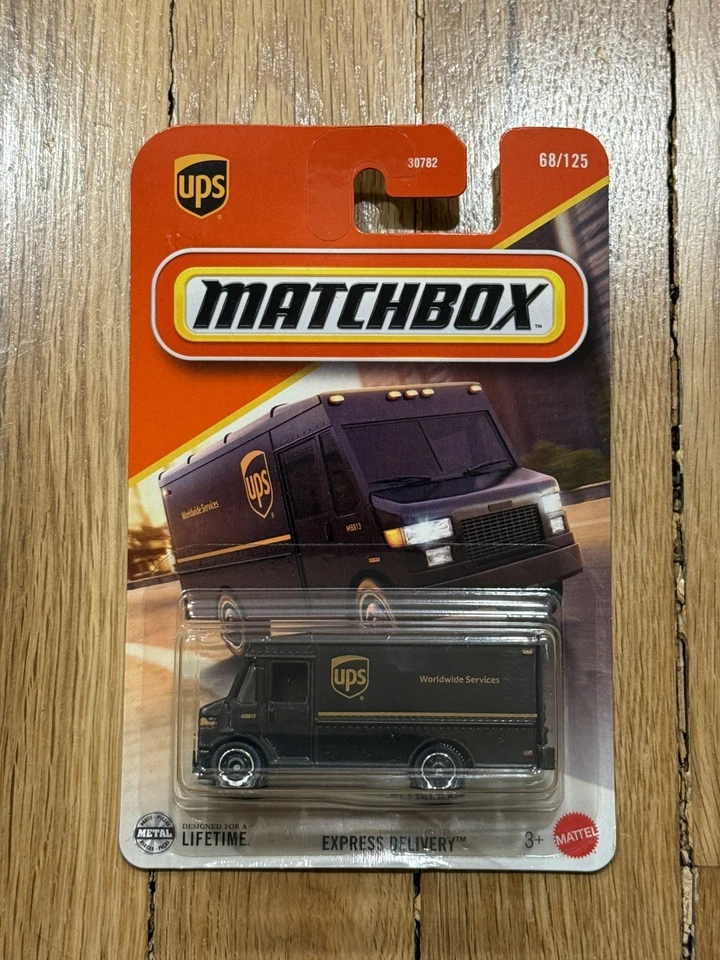 Camión Matchbox UPS 2025 entrega urgente 68/125 fundido a presión Foto 1 de 2