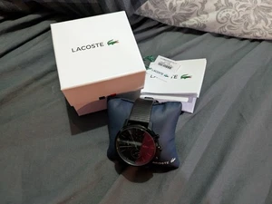 Lacoste Replay Mens Gents Watch - Black with Leather Strap 2011177 - Picture 1 of 4
