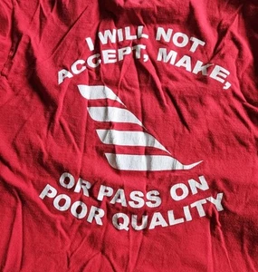LearJet 85 First Flight Aviation T Shirt Gildan L Red Vintage Used. - Picture 1 of 4