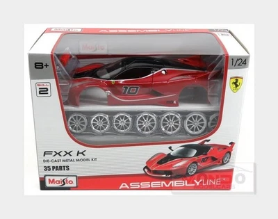 1:24 Maisto Ferrari Fxx-K #10 Abu Dhabi 2014 Red Silver Grey Met MI39132-KIT Mod - Immagine 1 di 2