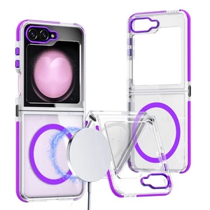 For Samsung Galaxy Z Flip 6 5 7 Slim Clear Phone Case Rugged Cover w Screen Film - Picture 1 of 15