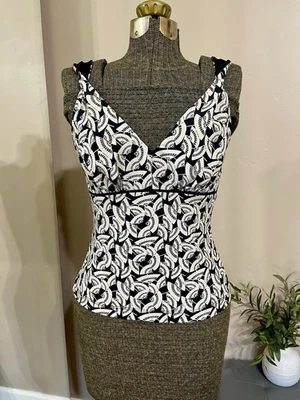 Top Babydoll Vintage BCBG MaxAzria Cami Negro Hada Asiática Grunge Y2K Talla M Usado en Excelente Condición Foto 1 de 4