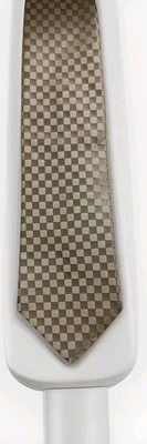 Corbata de seda Joseph & Feiss para hombre nueva con etiquetas corbata a cuadros dorados 100 % seda dinero formal Foto 1 de 4