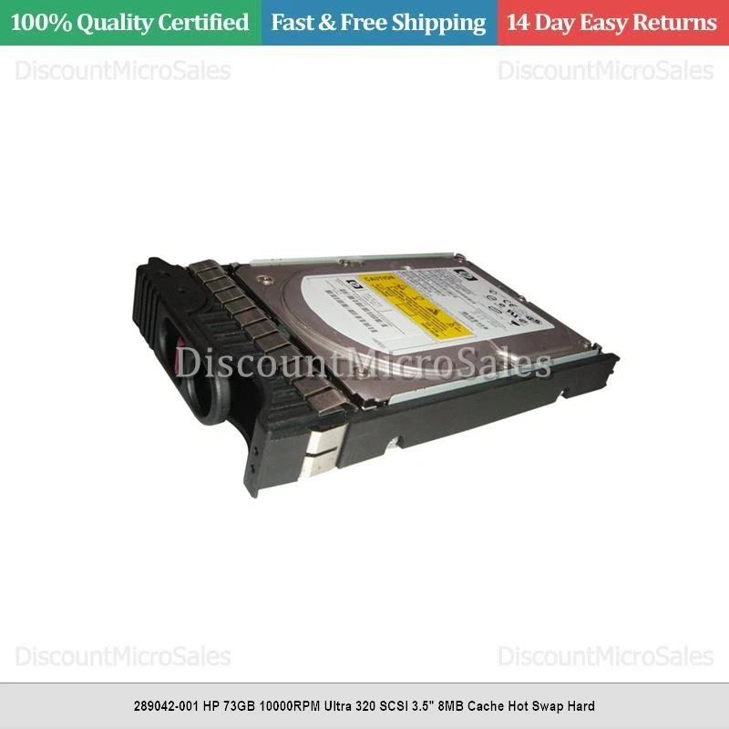 289042-001 HP 73GB 10000RPM Ultra 320 SCSI 3.5" 8MB Cache Hot Swap Hard - Image 1 of 1