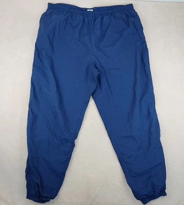 De Colección Nike XXL Hombres Pantalones de Pista Brillantes Tobillo Cremallera Forro de Tela Años 90 Taiwán DEFECTUOSOS Foto 1 de 4