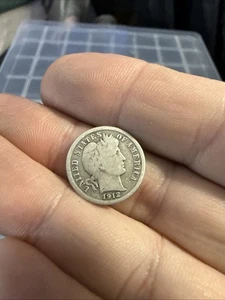 1912-P Barber Dime 90% Silver Average Circ B2 - Bild 1 von 2