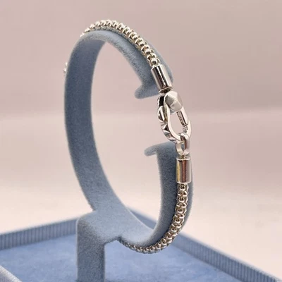 Pandora женщин 925 пробы с заклепками застежка и цепочка браслет 6,7» 6g - Изображение 1 из 4